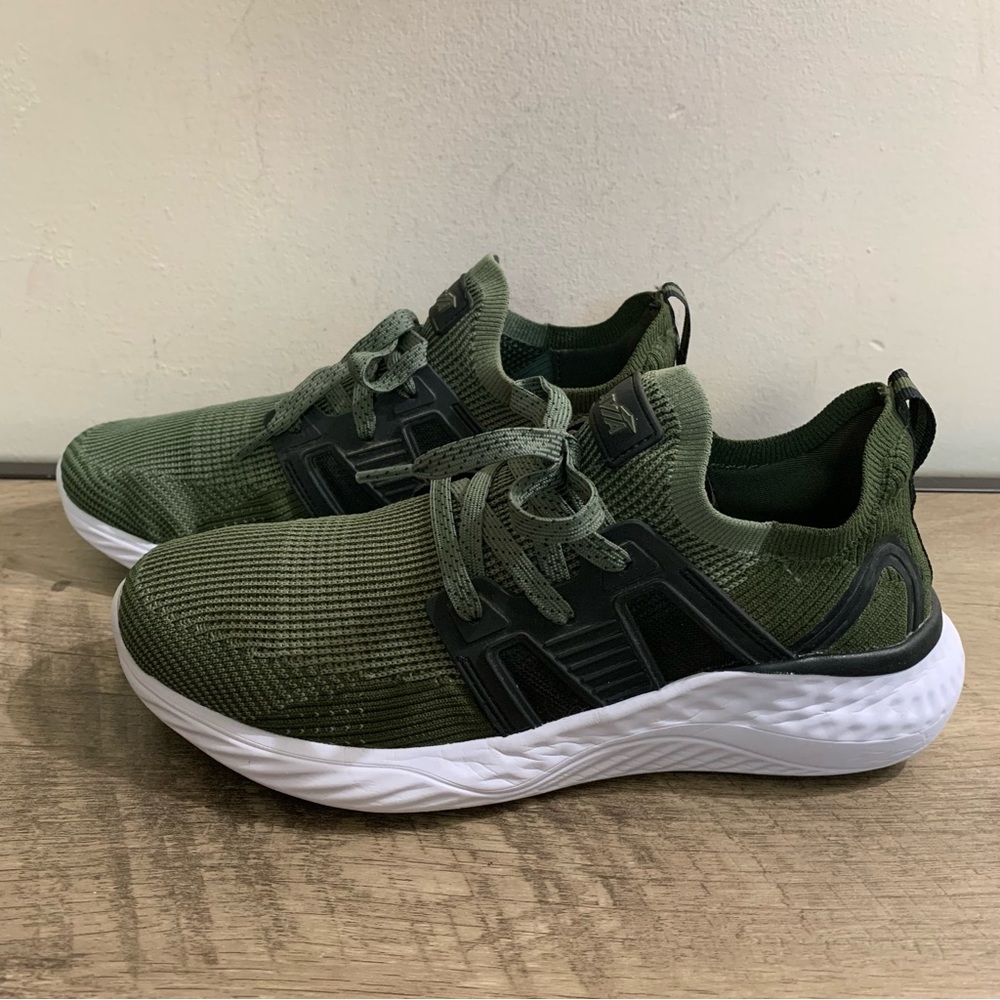 Men's AVIA Olive Green & Black SEQUENCE Athletic LOW TOP Running SNEAKERS Shoes